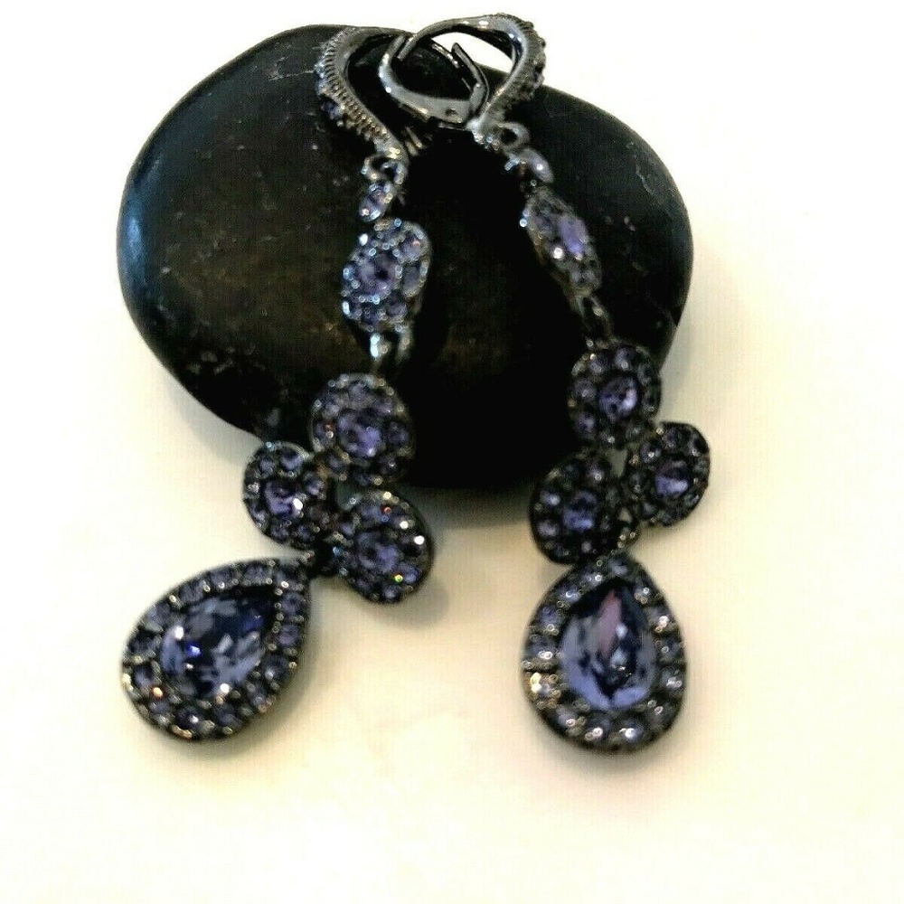 Givenchy Crystal Earrings - Purple